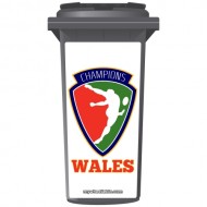 Wales Rugby Champions Shield Wheelie Bin Sticker Panel